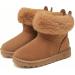 Yeeteepot Winter Booties for Baby Girls/Boys | Warm Lined Snow Boots | Anti-Slip Toddler Shoes | UK Child Size 11 (Brown) - Buy Online on GoSupps.com