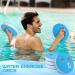 4 Pcs Water Exercise Discs - Hand Held Pool Resistance Set for Adults - Eva Foam Water Aerobic Equipment for Swimming Beginners - White and Blue - Buy Online on GoSupps.com