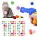 100PCS Cat Balls Launcher Toys Interactive Cat Toys Pom Pom Balls with 1 Launcher & 100 Colorful Soft Pom Balls Fun Pet Play Toy for Tracking Indoor Cats
