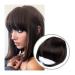 Bangs Clip in Bangs Fashion False Bangs Neat Fringe Hairpiece Thick Blunt Bangs Clip in Hair Extensions Synthetic Fake Bang Hair Piece Hair Accessories for Women Curved Bangs for Daily Wear (Color 4 thick bang