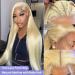 24 inch 613 Blonde Lace Front Wig Human Hair 13x4 | 180% Density HD Straight Lace Frontal Wig with Baby Hair | Pre Plucked & Bleached Knots | Glueless & Transparent 10A Quality - Buy Online on GoSupps.com