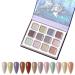 Rock88 12 Colors Solid Gel Nailack Palette Nude Pudding Glitter Nail Art Kit Semi Permanent Diy Salon cream Manicure Set for beginners C 155*120*25mm