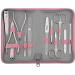 Marqus Solingen Manicure Set Solingen - 12 Party Manicure Pedicure Set in Real Leather Etui Handy and soft - complete set with everything for hand and foot care 4. Rosa