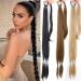 Ponytail Extensions Temperature Fiber Suitable for Women 34 Inch Synthetic Braided Ponytail Hairpieces with Elastic Rubber Band Heat-Resistant High for Women(Color:4) 34inches 4 - Buy Online on GoSupps.com