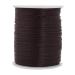 Mandala Crafts Satin Rattail Cord String from Nylon for Chinese Knot, Macram, Trim, Jewelry Making Dark Chocolate Brown 1mm
