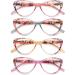 HEEYYOK 4-Pack Cat Eye Fashion Readers for Women - Flower Pattern Spring Hinges 2.5 Diopters - Stylish and Comfortable Eyewear - Buy Online on GoSupps.com