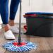 4 Pack Blue Rinse Clean Spin Mop Replacement Heads - 100% Microfiber, Deep Cleaning Refills for EasyWring Mop System - Buy Online on GoSupps.com