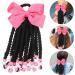 Ponytail Beads and Dreadlocks Fake Braids Color Hair Extensions for Kids Beaded Braided Braids Hair Extensions Kids Ponytail Extension Wig Women's Bow Tie Chemical Fiber Headband As Shown - Buy Online on GoSupps.com