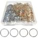 200 PCS Hair Braid Rings Hair Hoops Braid Hair Clip Accessories for Women and Girls Dreadlocks  2 Color( Gold and Sliver)