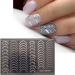 Rose Gold Metal Line Nail Art Stickers - 3D Self-Adhesive Decals for Nail Design - Multicolor (6 Sheets) - Buy Online on GoSupps.com