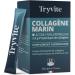Type 1 and 2 Premium Marine Collagen with Vitamins C & E | 2500 mg Hyaluronic Acid Marine Collagen for Skin Hair & Joints | High Absorption | TRYVITE | 15 Sticks