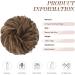 FESHFEN Messy Bun Scrunchie Hair Piece | Synthetic Updo Hairpiece Light Ash Brown Mixed Golden Brown - Buy Online on GoSupps.com