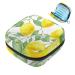 Menstruation pad bag with zipper women's napkin bag tampons collection bags for women and girls (leaf green yellow lemon fruits)
