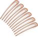 6 Pieces Simple Metal U Shaped Hairpins Hair Stick Fork Sticks French Hair Pin 2 Prong Updo Chignon Pins for Women Girls Buns Hair Accessories (Rose Gold)
