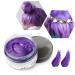 HTRUIYATY Natural Color Wax for Temporary Hair Dye Plant Formula Washable Women and Men 120g Matte Purple