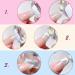 Niceneeded 6-Part Nail Art Scrub Set - French Smile Line Tools with Silicone Stamper Clear Heads & Nail Scraper for DIY Nail Art - Buy Online on GoSupps.com