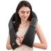 Shoulder neck massager back massage device with heat function 3D shiatsu kneading massage for very body muscle pain relief (gray)