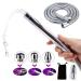 Metal nozzle clean shower head 2 shower heads 3 aluminum cleaning system with 150 cm hose and water tank hook (silver)