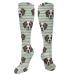 St Bernard Dog on Sage Stripes Compression socks for women and men circulation 15-20 mmHg is the best support for sporty running cycling
