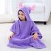 COOKY.D 100% Cotton Hooded Bath Beach Poncho Towel for 0-6 Years | Purple Owl Design | 70 x 70cm - Buy Online on GoSupps.com