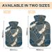 Mnsruu Japanese Hot Water Bottle with Crane Design & Velvet Cover | 1L Warm-Up Bag for Hand Pain Relief & Heat/Cold Therapy - Buy Online on GoSupps.com