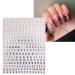 JMEOWIO Glitter Letter Nail Art Stickers - 8 Sheets Self-Adhesive Alphabet Decals for Unique Nail Designs - Buy Online on GoSupps.com