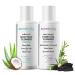 Goat Milk & Deep Pore Detoxifying Charcoal Face Wash Duo - Hydrating Facial Cleanser for Oily Skin Organic Day and Night Gentle Skin Cleanser Travel Face Wash for Men and Women Made in USA