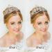 Lurrose Rhinestone Crystal Tiara Crown Set for Wedding, Bridal, Birthday, Pageant - 2 Pack - Buy Online on GoSupps.com