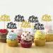 MonMon & Craft Bye Felicia Cupcake Toppers - Retirement Job Change Cupcake Toppers - Farewell Party Sign Dessert Decor Going Away Graduation Divorce Party Decorations Black Gold Glitter - 24 Pcs - Buy Online on GoSupps.com