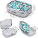 Tropical Hibiscus Flowers Pill Box - 2 Compartment Metal Organizer for Pocket & Purse | Decorative Medicine Case - Buy Online on GoSupps.com