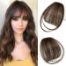RPAEOY Clip In Bangs for Women Human Hair Hair Extensions with Temples Hairpieces Fashion Wispy Bangs Fringe Air Bangs Clip Natrual Curved Bangs for Daily Wear (Dark Brown) - Buy Online on GoSupps.com