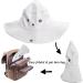 Men's UV Protection Wide Brim Sun Hat XL - White Bucket Fishing Safari Boonie - Buy Online on GoSupps.com