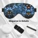 Blue Christmas Snowflake Print Double-Sided Eye Mask Soft and Light Blocking for Enhancing Sleep Quality - Buy Online on GoSupps.com