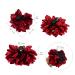 Large Silk Flower Bow Hair Claw Jaw Clips - 4 Pack Colorful Hair Clamps for Women - Buy Online on GoSupps.com