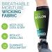 Calf Compression Sleeves | 3X-Large Leg Compression Sleeve for Men & Women | Footless Socks for Shin Splint & Varicose Vein Support - Black - Buy Online on GoSupps.com