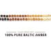 Meraki Raw Unpolished Baltic Amber Necklace - Certified Genuine Rainbow Color Baroque Necklace (12.5 Inches) - Buy Online on GoSupps.com