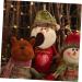 SEWOART Bag Snowman Pocket Candy Heart Shape Linen Pouch Transparent Christmas Favor Party Window - Buy Online on GoSupps.com