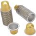 KIMISS Couvercles et Joints pour Dosettes de caf en Papier d'aluminium 50 Pi ces Compatibles avec les Capsules de caf de 15ml Comprend une Cuill re et une Brosse pour la Fra cheur (GOLD) - Buy Online on GoSupps.com