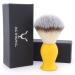 Jag Shaving Men's Shaving Brush Synthetic Silvertip Ergonomic Design Yellow