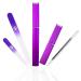 Glass Nail Files Cuticle Trimmer Set  Handcrafted in The EU  Gentle on Natural Nails & Cuticles - Bona Fide Beauty Premium Czech Glass (Cobalt/Violet) Cobalt / Violet