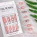 Maggidea Long Acrylic Stick on Nails - 24pcs Coffin Shaped Ballet French Design Fake Nails for Women/Girls - Butterfly Nail Tips - Buy Online on GoSupps.com