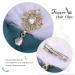 Gortin 1920s Flapper Feather Hair Clip - White Feather Headband for Wedding & Parties - Art Deco Rhiestone Hair Pins - Women's Flapper Hair Accessories - Buy Online on GoSupps.com
