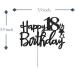Tenhaisi Glitter Black Happy 18th Birthday Cake Topper 18th Birthday Party Decoration - 18 and Fabulous Birthday Topper for Cake - Cheers To 18 Years Wedding Anniversary/Birthday Party Decoration - Buy Online on GoSupps.com