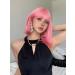 Short Pink Bob Wig with Air Bangs | Shoulder Length Soft Hair Wig for Women | Perfect for Halloween Cosplay and Parties - Buy Online on GoSupps.com
