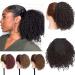 Afro Black Kinky Curly Ponytail Extension Hair Bun With 2 Clips Short Afro Curly Extensions Synthetic Afro Puff Drawstring Ponytail For Black Women Natural Black - Buy Online on GoSupps.com