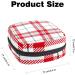 Women's Portable Period Kit | Red & White Scottish Plaid Stillpad Holder | Feminine Pockets Organizer - Buy Online on GoSupps.com