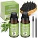 Rosemary oil hair 2 packs rosemary oil for hair rosemary oil with scalp massage brush pure rosemary Oil hair growth oil for rosemary hair growth for women men