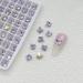 FEIlei 10 Pcs Heart Nail Charms Pointed Back Nail Art Charms Butterfly Nail Rhinestones