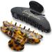Big Hair Claw Clips Tortoise Shell Large Claw Hair Clips For Thick Hair 3.8 Inch Strong Hold Hair Jaw Clips Clamps For Women 2 Color Available(2 Pack) Brown