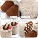 EDOTON Unisex Newborn Winter Boots - Warm Stripe Non-Slip Bootie Sock 12-18 Months (Coffee) - Buy Online on GoSupps.com